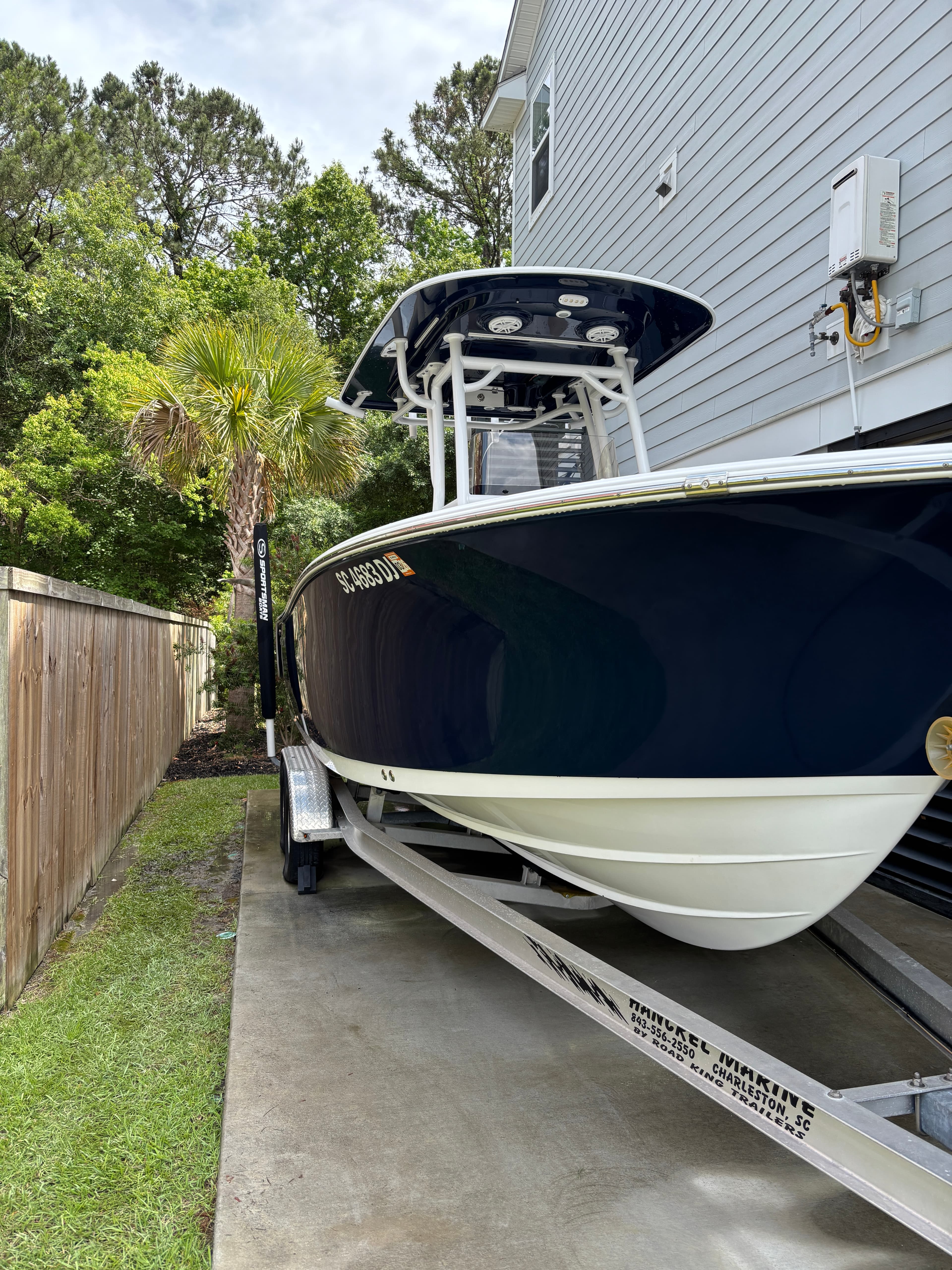 Sportsman dark hull detailing